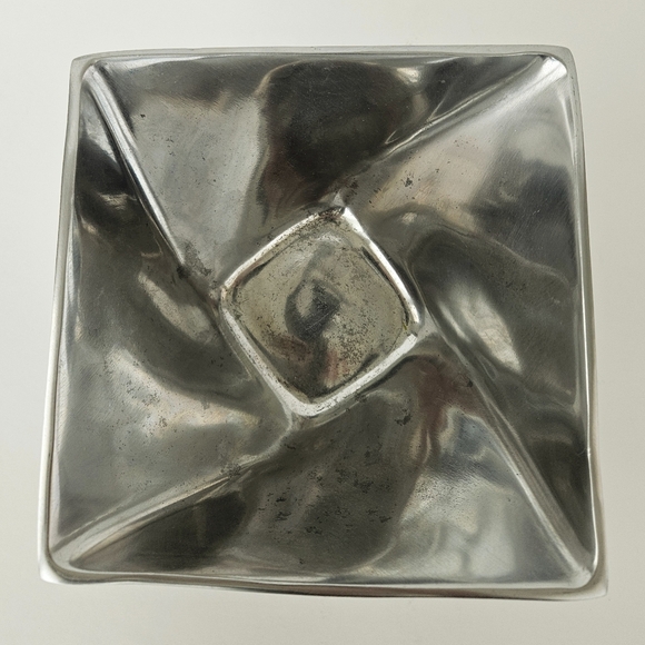 Holland Boone Vintage Polished Pewter Square Serving/Decorative Bowl - Picture 5 of 8